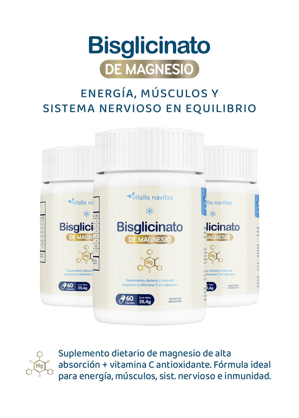 Bisglicinato de Magnesio - Vitalis Navitas